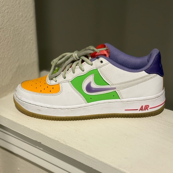 Nike Kids Air Force 1 LV8 FD1035-100 Multicolor Lace-Up Sneaker Shoes Size 4Y - Picture 3 of 9